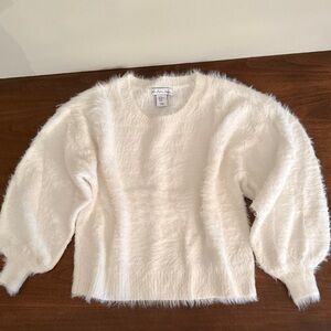 Cozy White Fuzzy Sweater